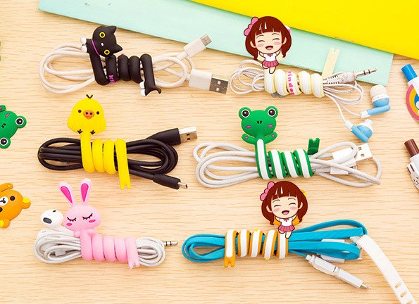 Bộ 5 Dụng Cụ Kẹp Dây Điện Thoại Xoắn Hình Thú
