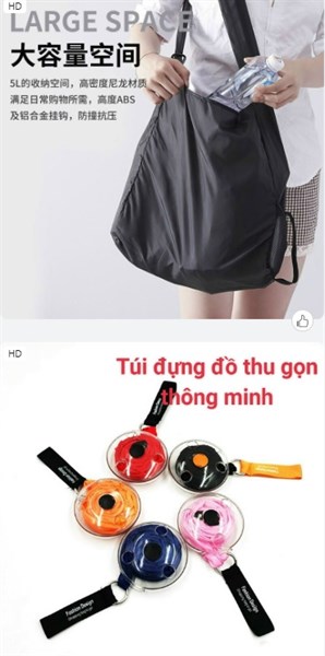 Túi rút gọn bằng vải dù tiện lợi