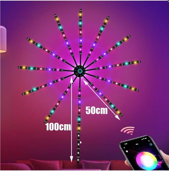 DÂY ĐÈN LED PHÁO HOA CỰC ĐẸP , ĐIỀU KHIỂN BĂNG REMOTE , APP