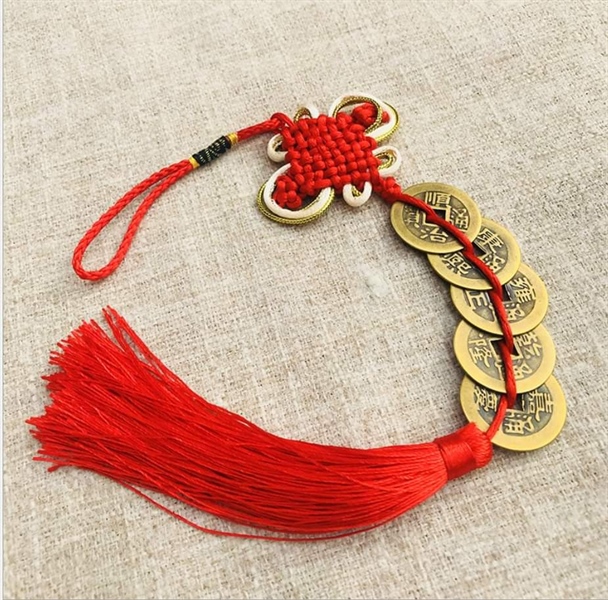 Chuỗi dây đồng xu ngũ đế chiêu tài lộc