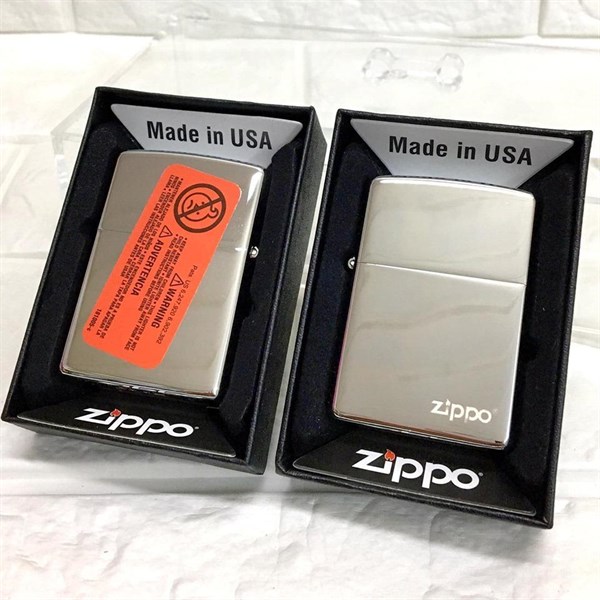 Hộp quẹt zippo Mỹ xịn mẫu trơn bạc