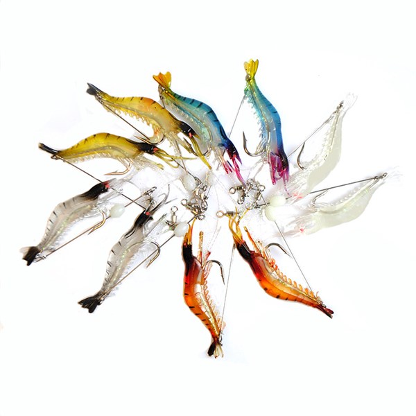 mồi câu giả tôm phát sáng