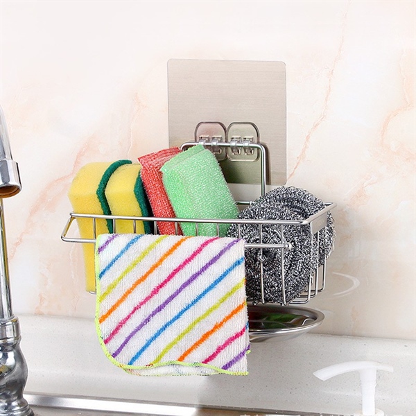 Kệ inox dán tường đựng giẻ rửa chén mẫu mới