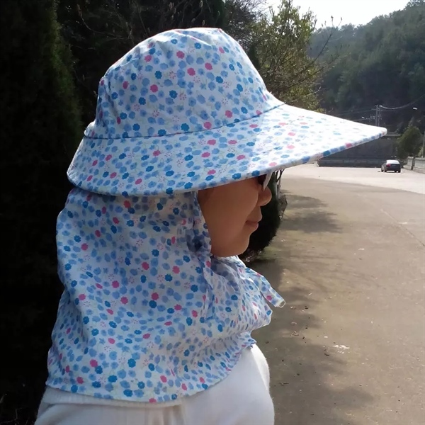 nón chống nắng trùm kín đầu, cổ, mặt hoạ tiết