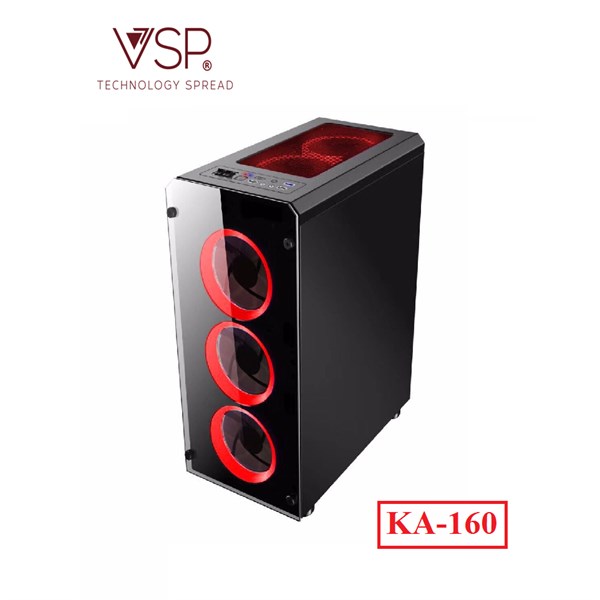 Case VSP-KA-160 Mặt kính cường lực, nắp hông trong suốt