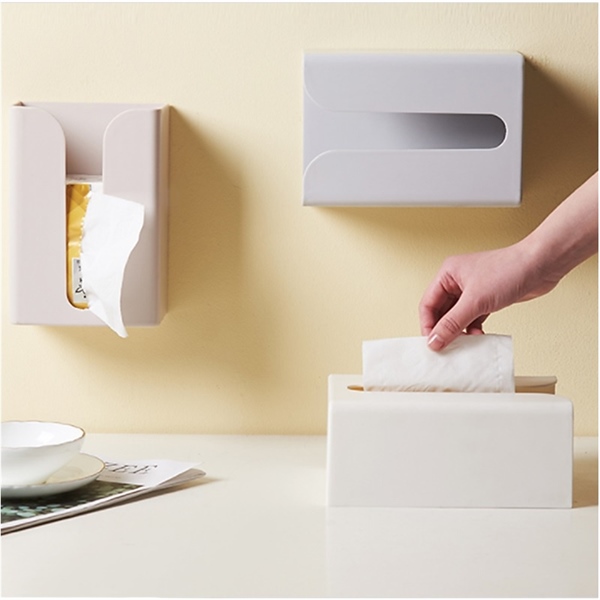 hộp đựng khăn giấy rút dán tường đa năng