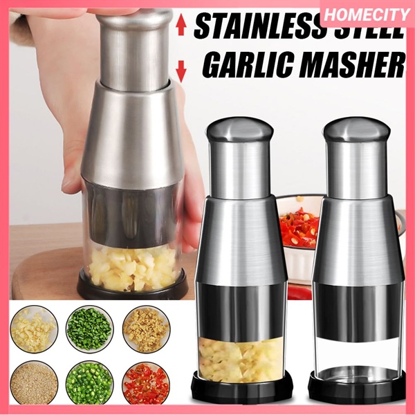 Dụng cụ dập tỏi ớt bằng thép không gỉ mã mới