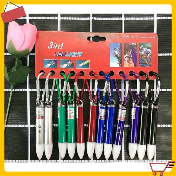 Móc khóa đèn pin laser hình bút bi