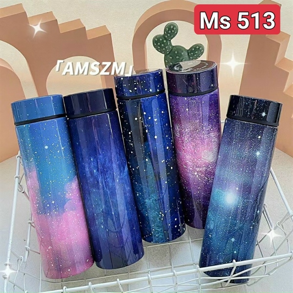 bình giữ nhiệt hoa văn Galaxy có đèn led hot trend