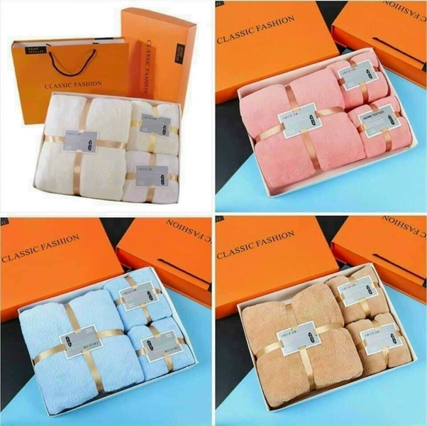 set 3 khăn lông cừu hàn quốc có hộp đẹp