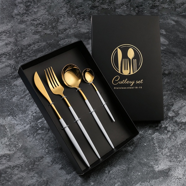 set 4 món dao, muỗng, thìa phong cách hoàng gia