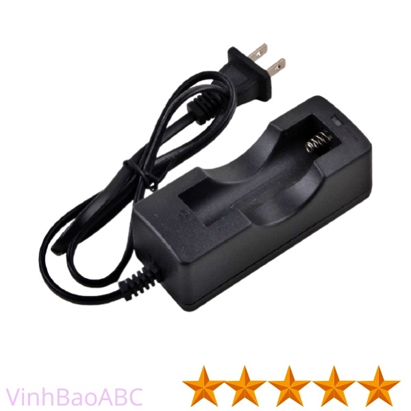 Bộ sạc pin đơn 18650 dây cắm