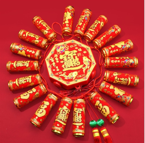 Pháo điện tử trái 12cm kèm remote