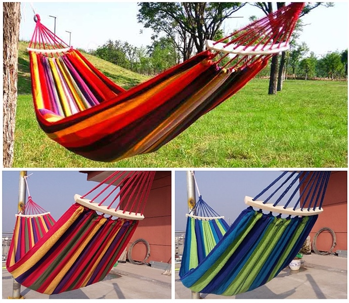 võng ngoài trời kẻ sọc nhiều màu