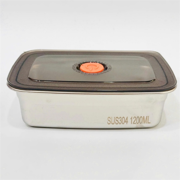 khay inox 1200ml có nắp hít