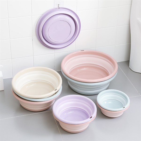 Thau nhựa gấp gọn loại nhỏ 9x25cm