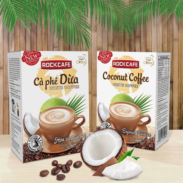 Cafe sữa 3in1 vị dừa 1 hộp 12 gói