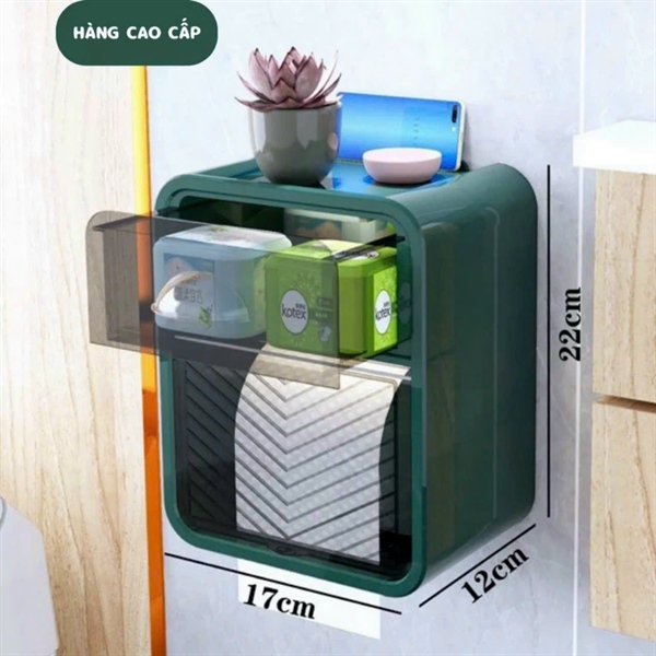 Hộp đựng giấy vệ sinh dán tường 2 tầng mẫu mới 2023