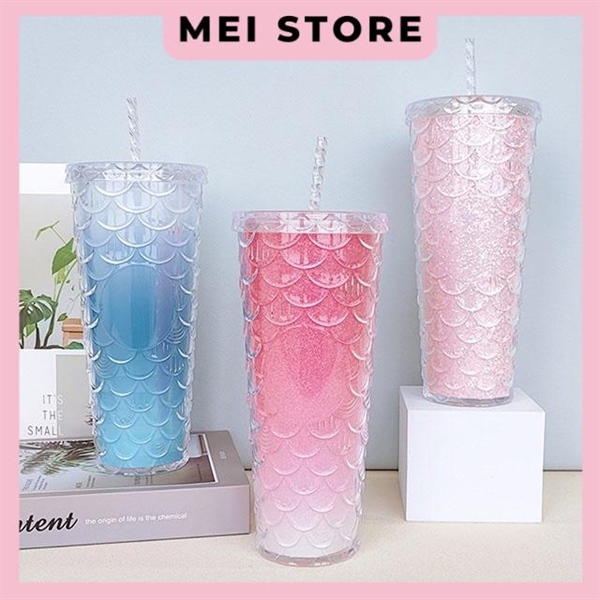 Ly giữ nhiệt vảy cá 710ml