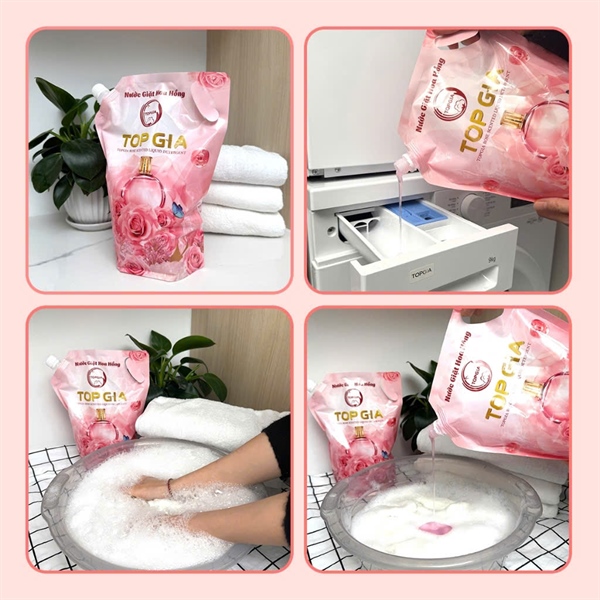nước giặt hương hoa hồng TopGia 2L