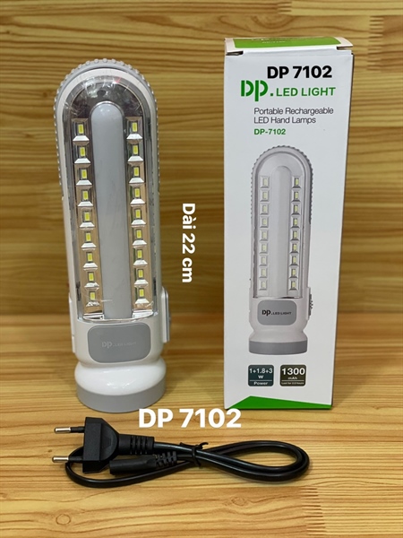 đèn pin sạc khẩn cấp 3 chế độ dp 7102 cao cấp bh 6 tháng