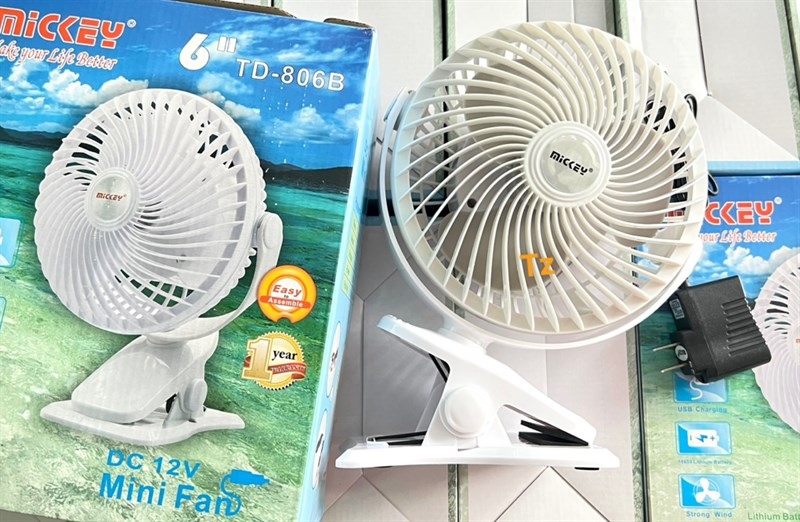 Quạt kẹp mickey TD-806B 222