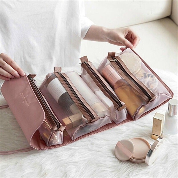 túi đựng mỹ phẩm 4 ngăn cuộn tròn mẫu mới