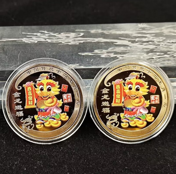 xu rồng tài lộc hình rồng kèm túi nhung mã mới