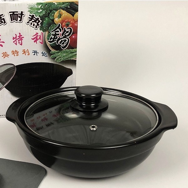 Nồi đất nắp kính đỉnh 8 inch 1.2L