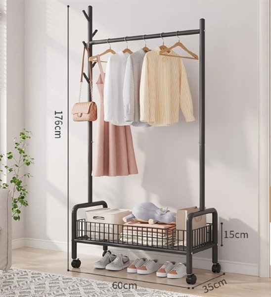 Kệ treo đồ đa năng sơn tĩnh điện có bánh xe hàng mới