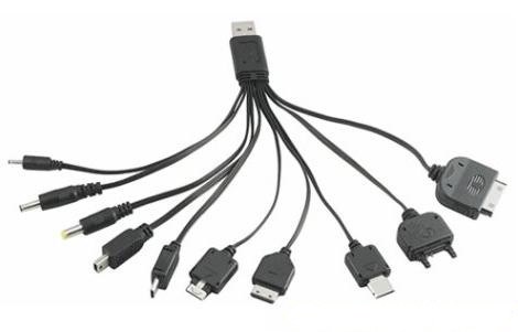 Cáp 10 đầu dây xoắn có đầu iphone