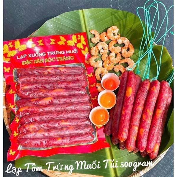Lạp xưởng tôm trứng muối Sóc Trăng bịch 500g