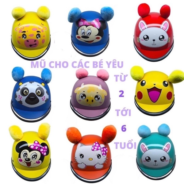 nón bảo hiểm hình thú cho bé siêu cute