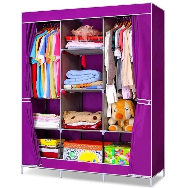 Tủ vải 3 buồng 8 ngăn trơn 1,73 x 1,25 x 0,45m