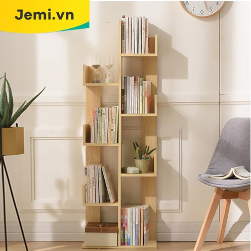 Kệ sách gỗ hình xương rồng 7 tầng