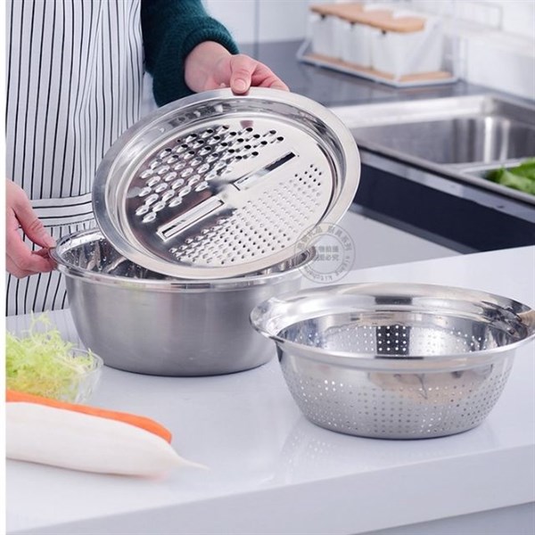 Rổ bào inox có chậu