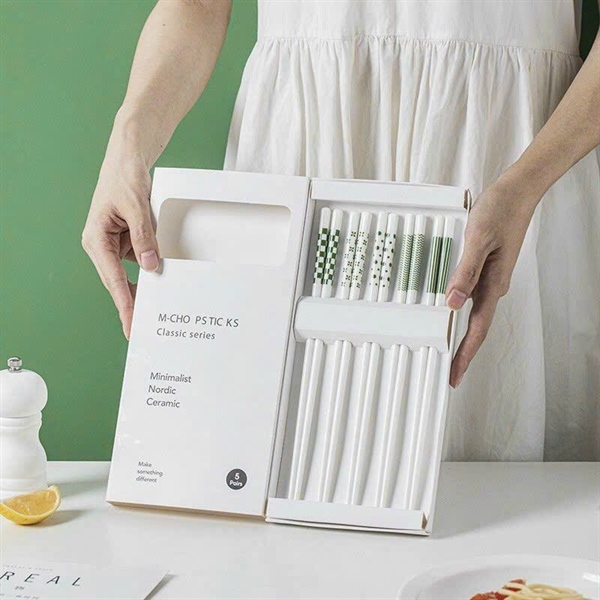 hộp 5 đôi đũa sứ cao cấp