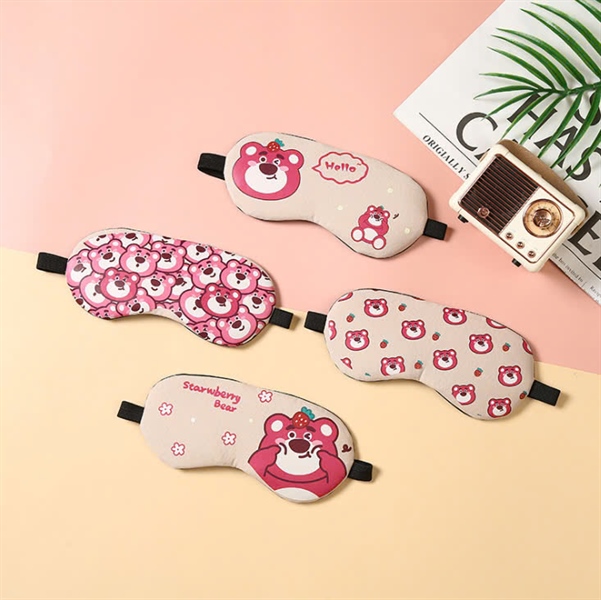 Miếng che mắt gấu dâu có gel thư giãn