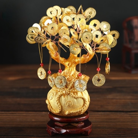 cây tài lộc đồng xu 19cm