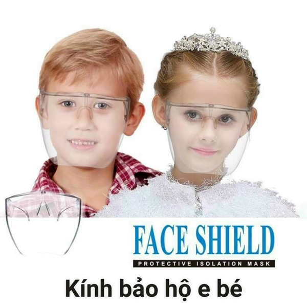Kính bảo hộ Face Shield cho trẻ em loại xịn trong suốt