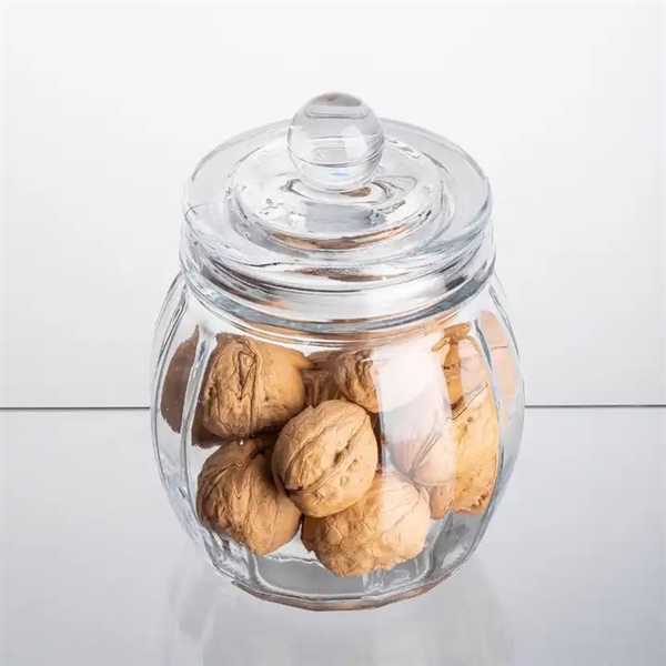 Hũ thuỷ tinh 500ml có nắp đựng kẹo, hạt khô...