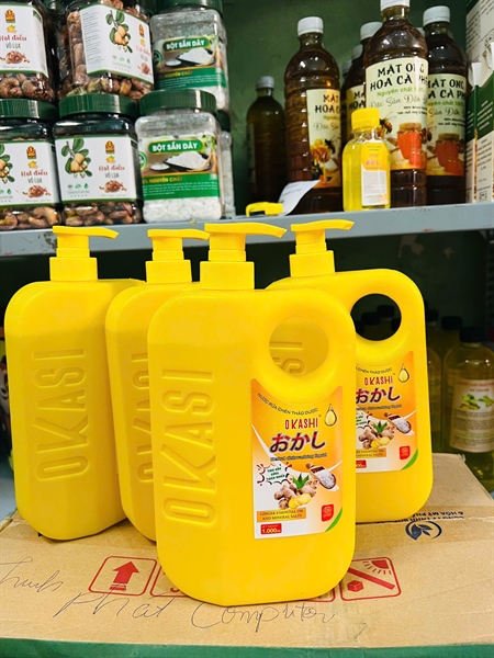 Nước rửa chén okashi hương Gừng 1000ml