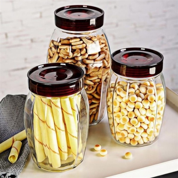 Hũ thuỷ tinh cạnh hình bầu dục 1800ml