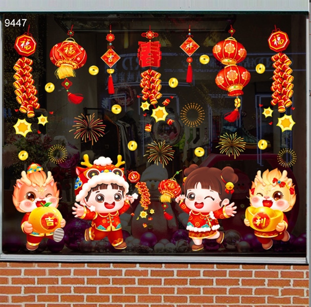 Decal dán Tết 2024