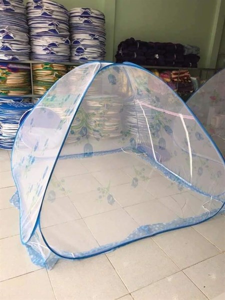 Mùng chụp không đáy hoa văn cao cấp 1m8