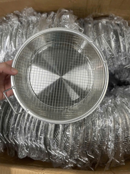 Khay inox kèm vỉ lưới lọc dầu 24cm