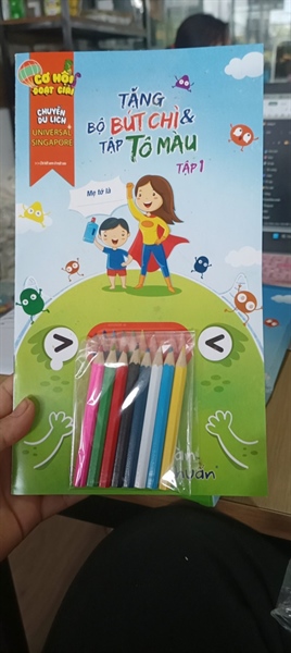 Sách tô màu kèm 8 bút chì màu