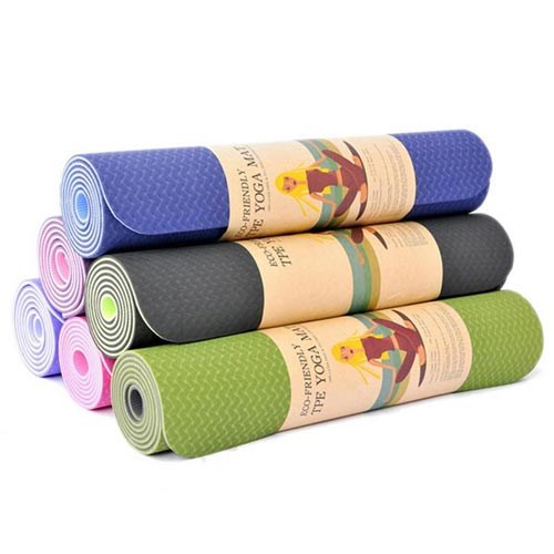 Thảm yoga 2 lớp hoa văn loại xịn 6mm