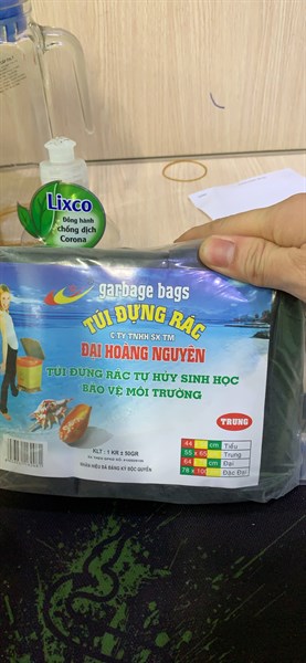 túi rác size trung 1kg ĐẠI HOÀNG NGUYÊN bịch 3 cuộn