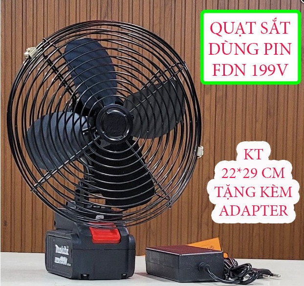 QUẠT SẮT 1 CHẾ ĐỘ DÙNG PIN FDN 199V